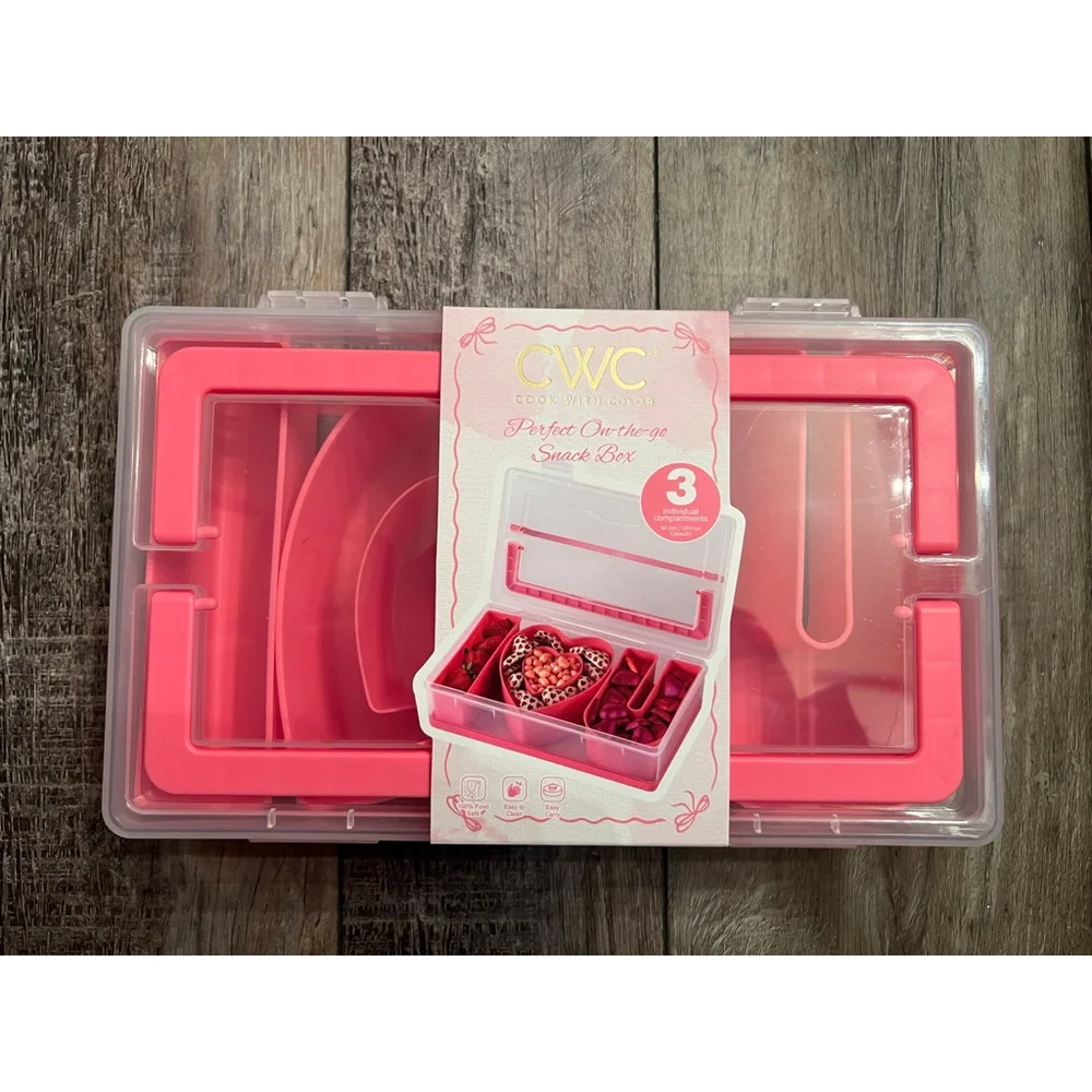 NEW CWC Cook With Color Pink & Clear Snack Box One Size
